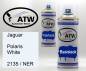 Preview: Jaguar, Polaris White, 2135 / NER: 400ml Sprühdose + 400ml Klarlack - Set, von ATW Autoteile West.